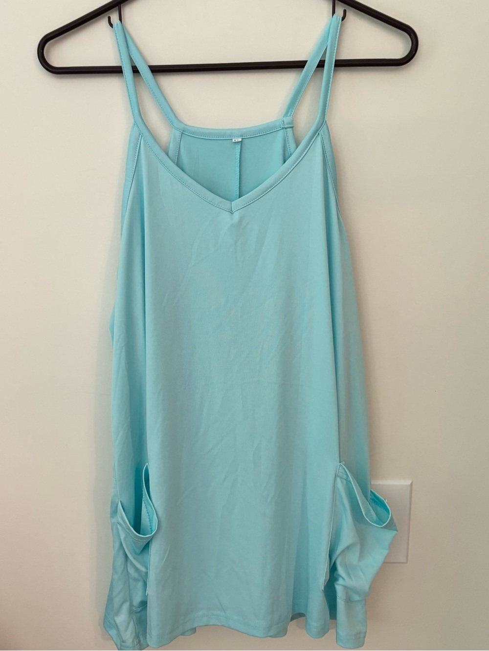 Light Blue Strappy Skort Mini Dress